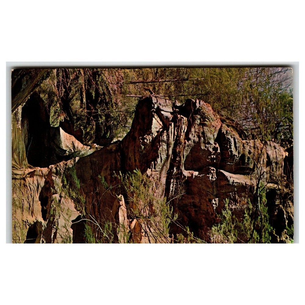 Sphinx Head Old Man's Cave Hocking State Park Logan Ohio Postcard Hivnor